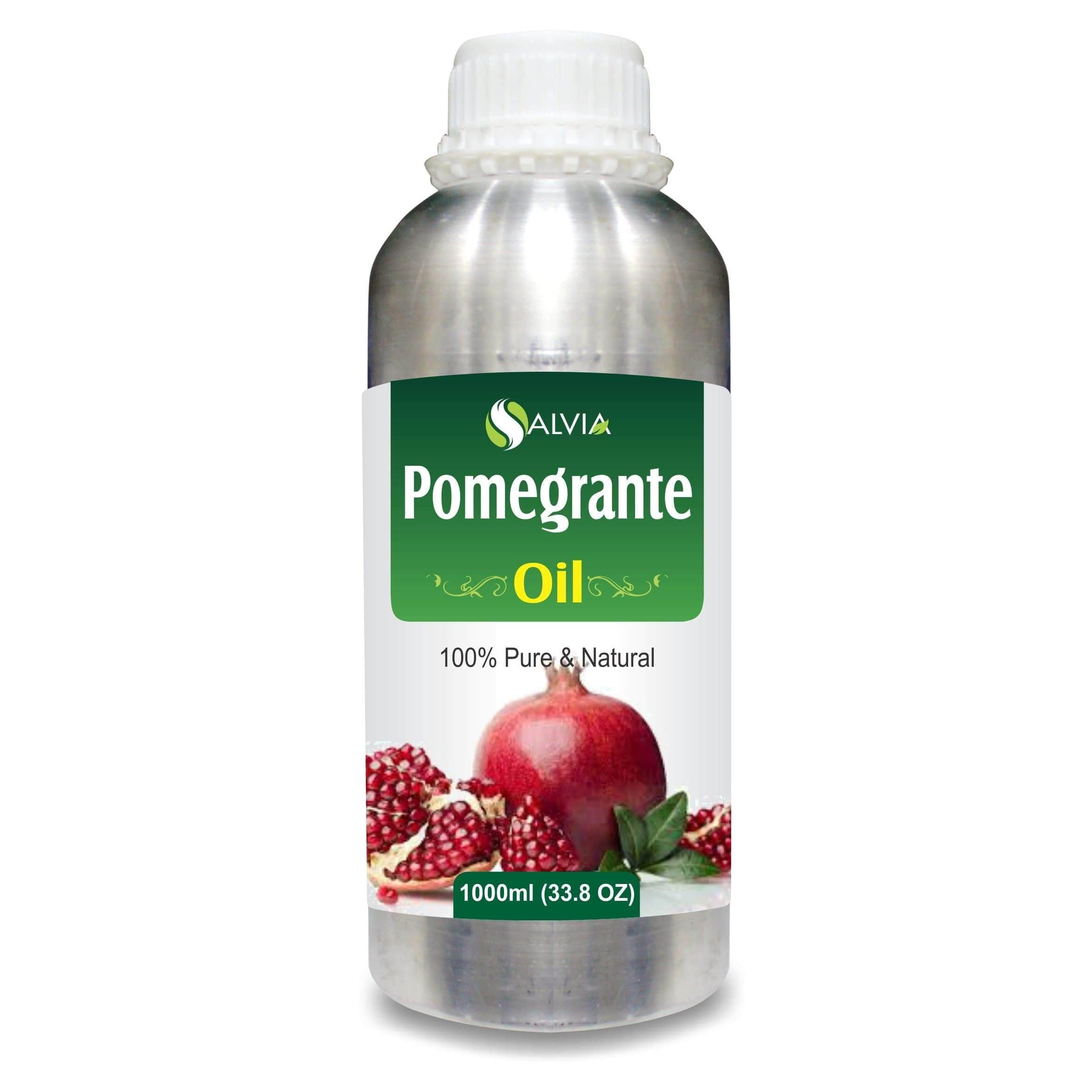 Salvia Natural Carrier Oils 1000ml Pomegranate Oil (Punica Granatum) 100% Natural Pure Carrier Oil Promotes Hair Growth, Anti-Aging Properties, Fights Free Radicals, Protects Skin From Sun Damage & More Salvia Natural Carrier Oils 1000ml Pomegranate Oil (Punica Granatum) 100% Natural Pure Carrier Oil Promotes Hair Growth, Anti-Aging Properties, Fights Free Radicals, Protects Skin From Sun Damage & More